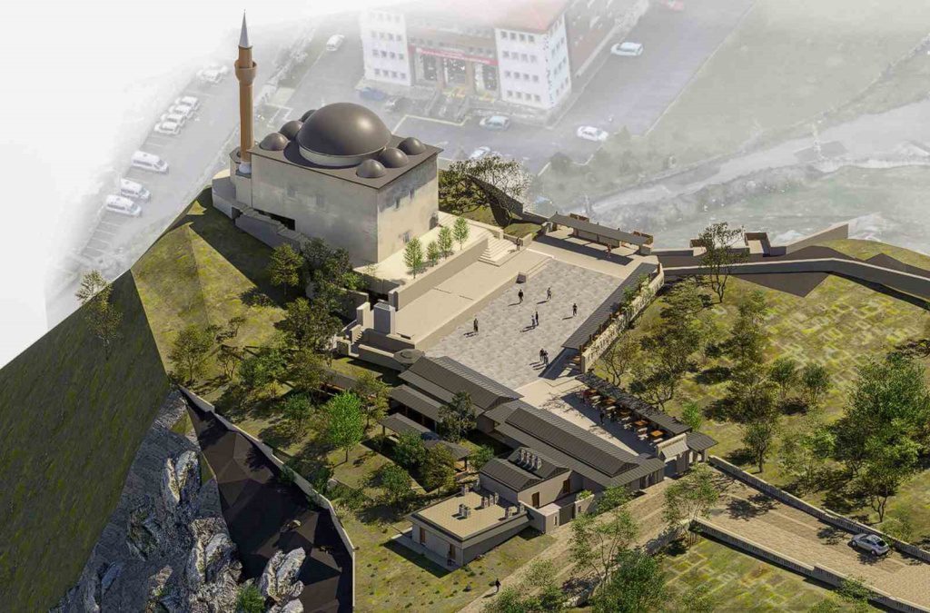 SİVAS’TA YUKARI TEKKE MEZARLIĞINDA BULUNAN ABDULVAHABİ GAZİ TÜRBESİ VE CAMİ ÇEVRESİNDE BAŞLATILAN KAYA ISLAHI VE ZEMİN GÜÇLEN…